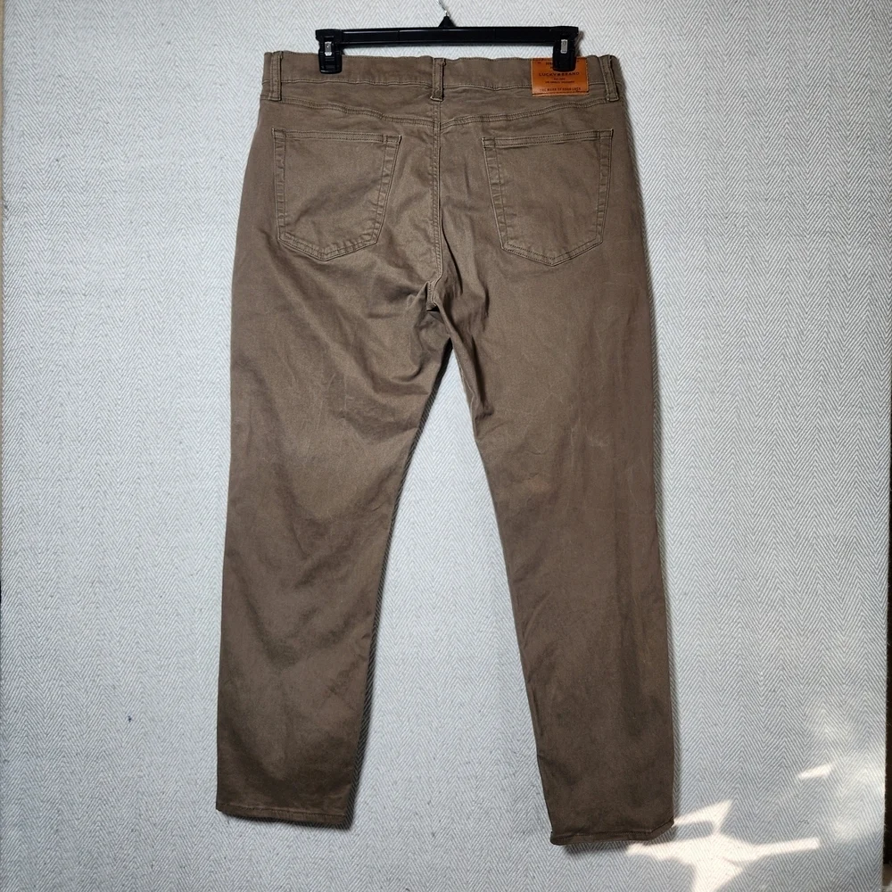 Lucky Brand Mens 38x32 Brown 121 Slim Straight Casual Pants